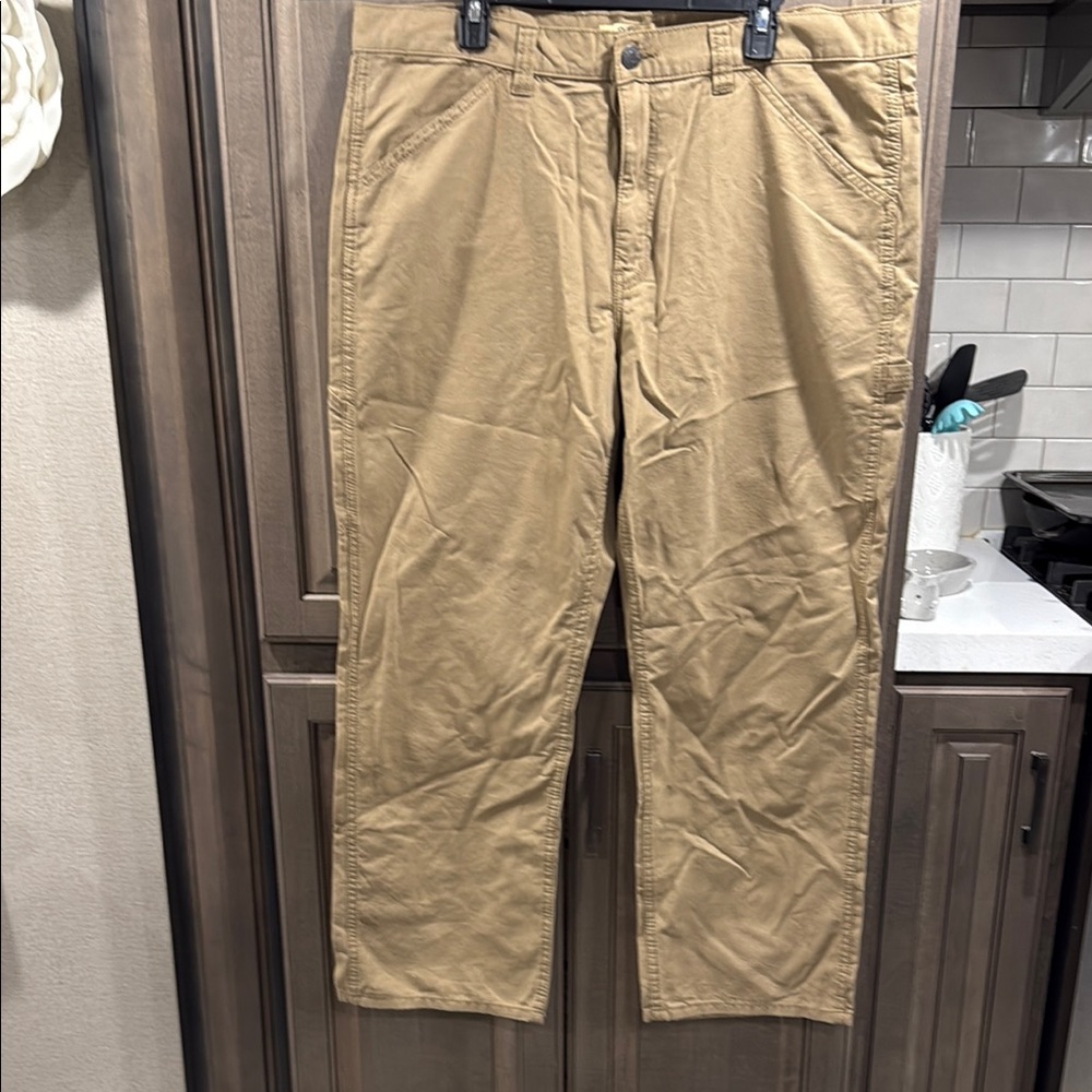 Blue Mountain Tan Canvas Utility Men’s Pants, relaxed fit, 40/30 NWT